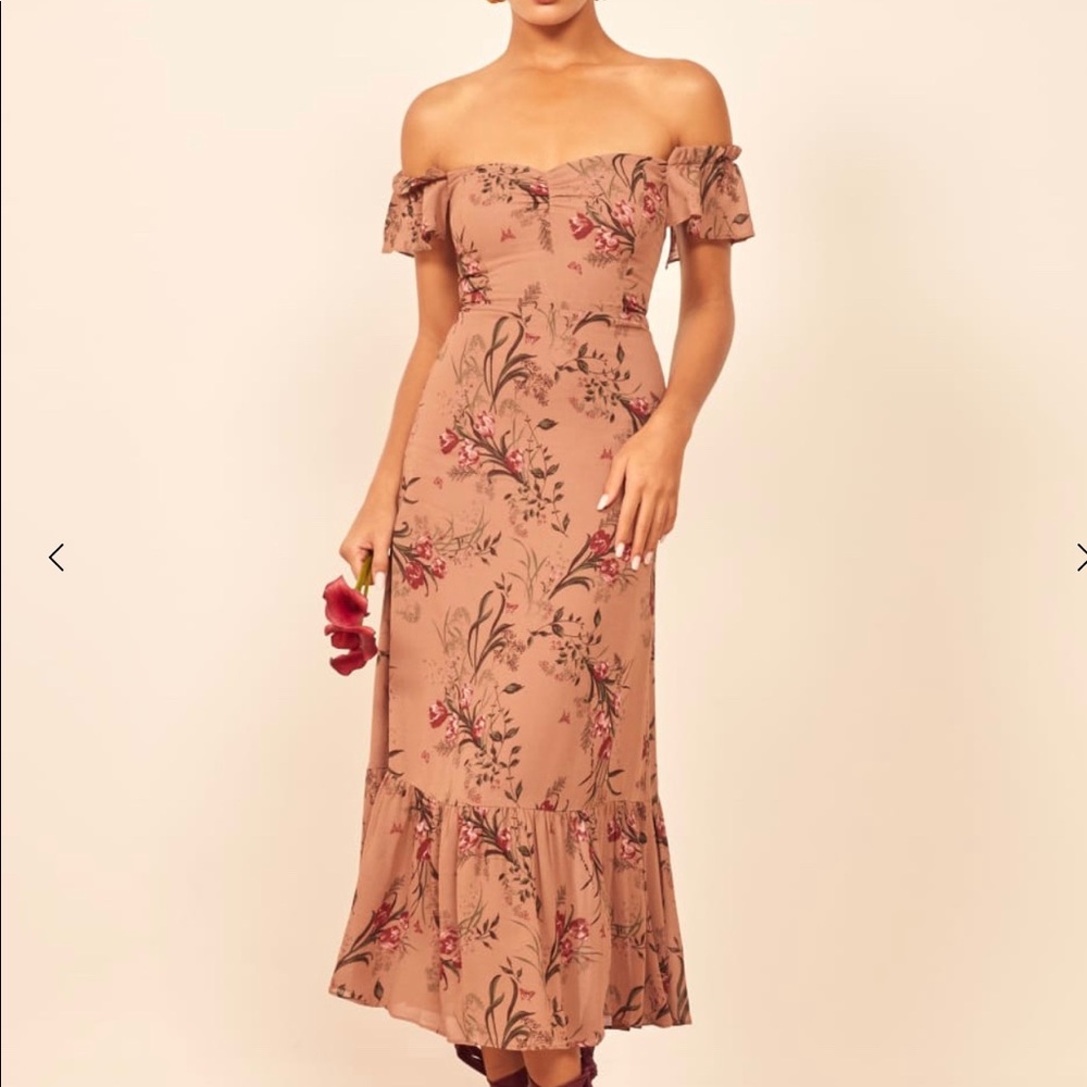 REFORMATION Butterfly Dress in Lavender
